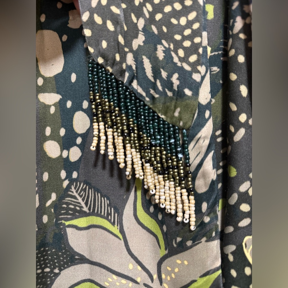 Farm Rio Green Cool Leopard Mini Wrap Dress - Picture 11 of 11